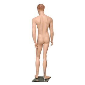 Realistic Male Mannequin with Molded Hair - Rear View