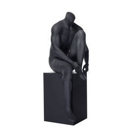 Male Sports Mannequin - Seated - Quarter View