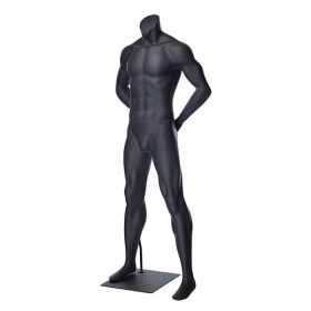 Male Sports Mannequin - Standing With Hands Behind Back - Side View