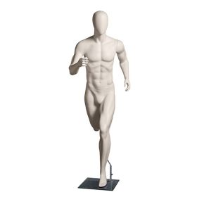 Male Sports Mannequin - Runner - Matte White