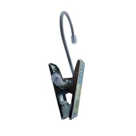 Hanger Clip With Hook - Chrome - Side View