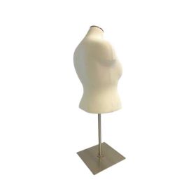 Countertop Female Plus Size Dress Form Display - Quarter View Rear