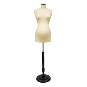 Pregnant Mannequin Form with Black Wood Base
