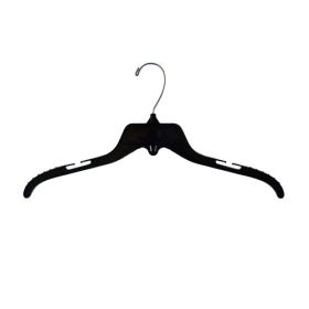 17" Unbreakable Black Plastic Shirt Hanger