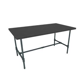 Display Table - Large 62" Pipeline - Grey Base with Black Top
