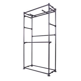 Metal Pipe Wall Display Unit With U Rail and Face-outs