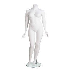 PSMH18 - Plus Size Mannequin - White Headless Female - 01