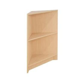 Corner Display Case with Shelf - Maple