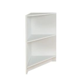 Corner Display Case with Shelf - White