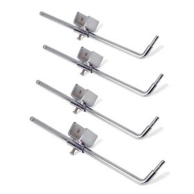 Double (Add-On) Rail Round Rack Clamps - Set of 4