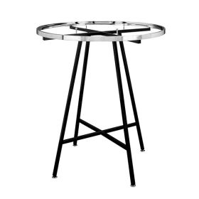 Round Clothes Rack, Chrome with Black Base