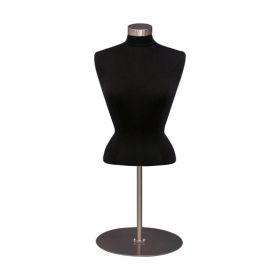 Female Bust Form - Countertop Style - Black