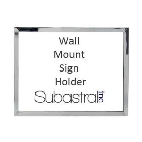 Metal Wall Mount Sign Holder, 11"H x 14"W