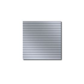 Slatwall Panel 4ft x 4ft - Aluminum Brushed Finish - Straight Edge - Full View