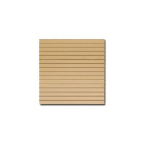 Slatwall Panel 4ft x 4ft - Pine Woodgrain Laminate - Straight Edge - Full View