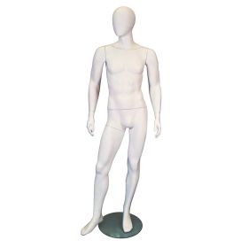 Male Mannequin - Abstract,Egg Head - Right Leg Forward Pose