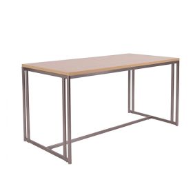 Large Retail Display Table with Satin Nickel Frame 