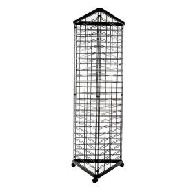 Slatgrid Display Tower - Three Sided (Black)