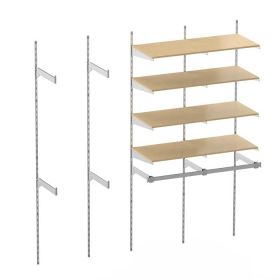 14 Adjustable Shelf Bracket | FOR 1/2 SLOTS ON 1 CENTER STANDARD | CHROME