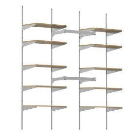 Retail Wall Shelving Display with Hangrails - 02