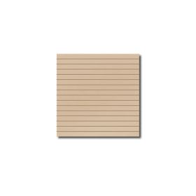 Slatwall Panel 4ft x 4ft -  Birch Woodgrain Laminate - 1 Half Groove Edge - Full View