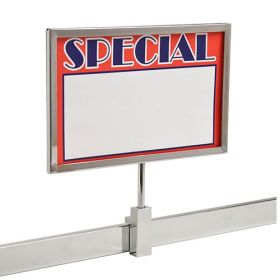 Magnetic Sign Clamp with 3/8" Swedged Fitting (Shown in use)