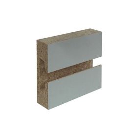 Slatwall Panel 4ft x 4ft - Gray - Straight Edge - Close Up