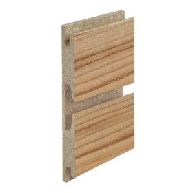 Slatwall Panel 4ft x 4ft - Pine Woodgrain Laminate - 2 Half Groove Edges