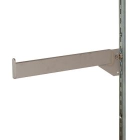 12 Inch Straight Arm Faceout for Slotted Standard - Satin Chrome Finish  - Installed