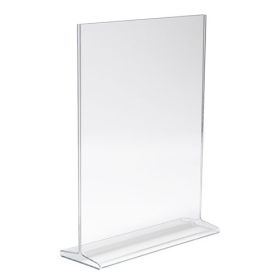 Vertical Top Load Acrylic Sign Holder, 14"H x 11"W 