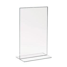Vertical Form, Bottom Load Acrylic Sign Holder - 11"H x 7"W 
