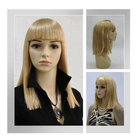 Straight, Shoulder Length Wig With Bangs - Synthetic