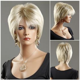 Short Layered Blonde Wig - Synthetic