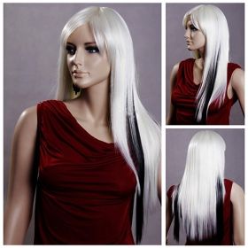 Platinum Blonde Wig With Bangs