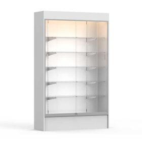 Trophy Case 48" x 18" x 78"  - White With Lights