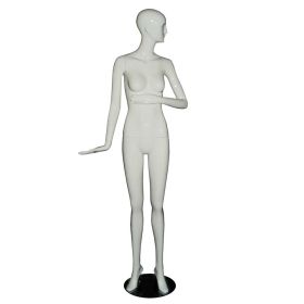 Female Abstract Mannequin With Facial Features - Right Arm Bent Pose