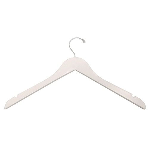 white wooden hangers