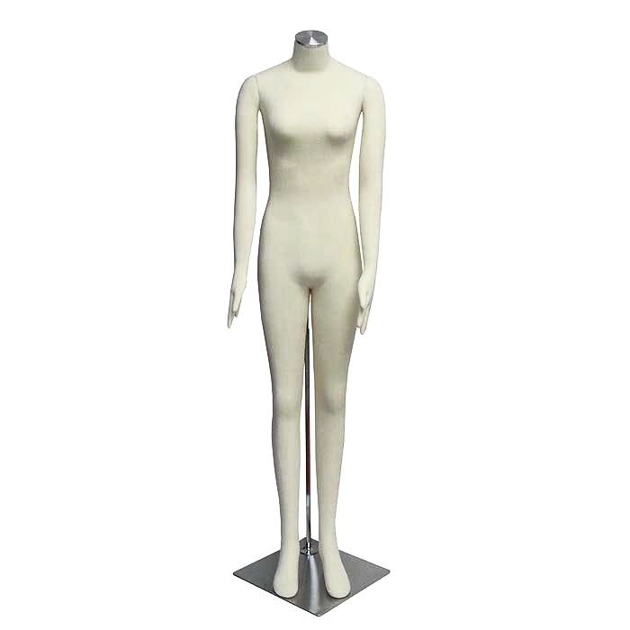 Flexible Mannequin Female with White Jersey Covering Subastral
