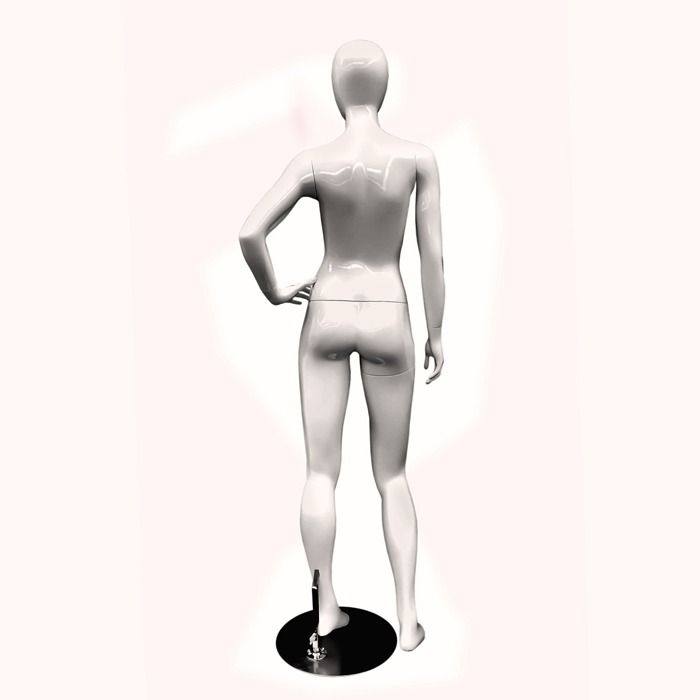 Matte Black Female Mannequin Torso, Adjustable Height Subastral
