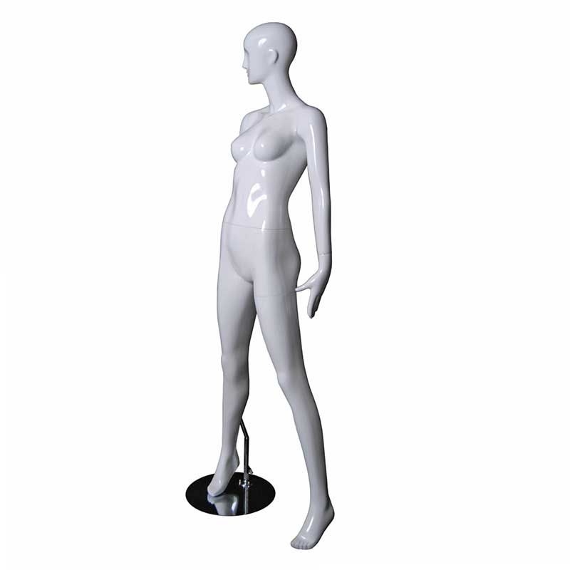 3/4 female bust with arms white finish and base