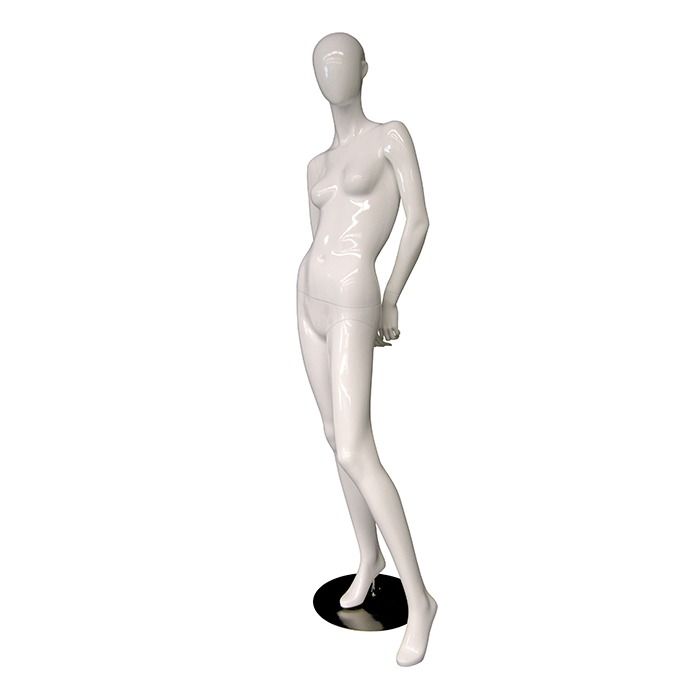Female Egg Head Mannequin - Standing With Arms Behind Back Pose