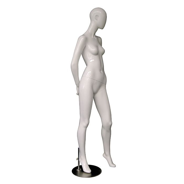 Female Egg Head Mannequin - Standing With Arms Behind Back Pose Subastral