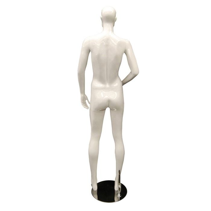 Female Mannequin Body In White W/ Metal Base