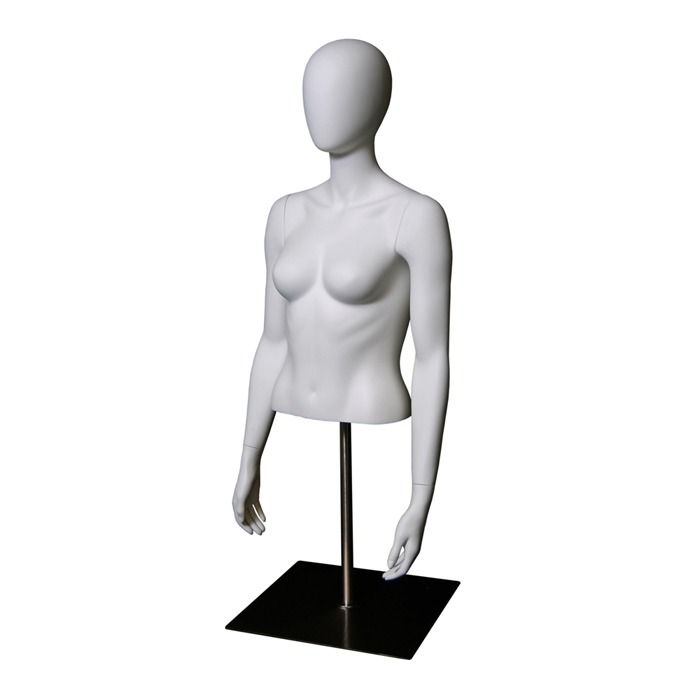 Details about  / 6 ft 2 in Male Abstract Head Mannequin Matte White Torso Form Mannequin SFM63EWT