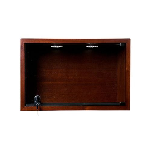 Display Shadow Box With 2 Led Lights, Wooden Wall Mounted Display Cases