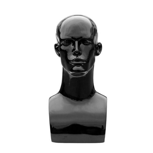 Only Hangers Male Gloss Black Mannequin Head 