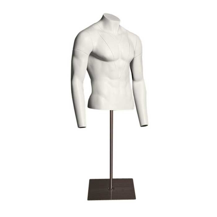Male 3/4 Body Mannequin with Removable Arms