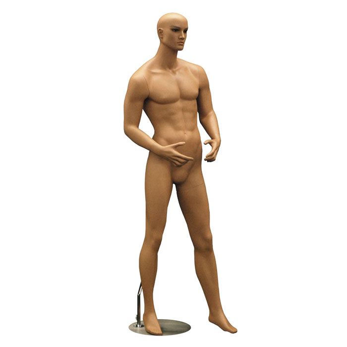 Male Plastic Realistic Skin Tone Full Body Mannequin