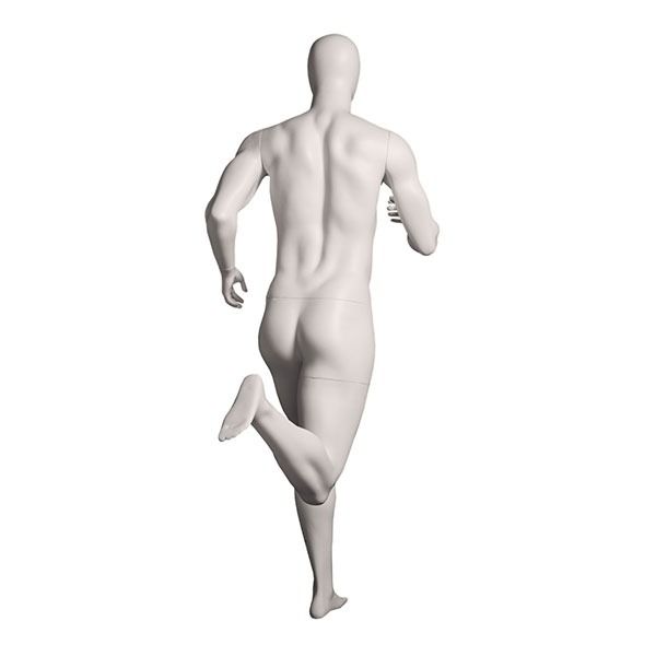 Male Mannequin - Walking Pose In Matte White