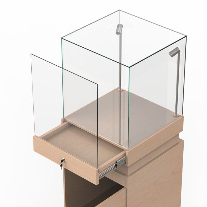 Acrylic One Shelf Countertop Display Case, Display Warehouse